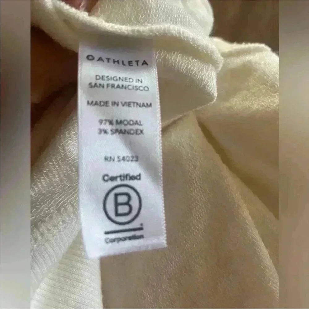 ATHLETA HEATHER cream off white POCKETS NIRVANA PRANAYAMA RESTORE WRAP CARDIGAN - Picture 13 of 13